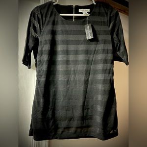 NWT White House Black Market Striped shirt with zipper